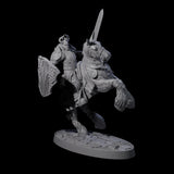 Heavy Cavalry of the Flames D Miniature for Dungeons and Dragons, Pathfinder or other TTRPGs