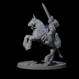 Heavy Cavalry of the Flames D Miniature for Dungeons and Dragons, Pathfinder or other TTRPGs