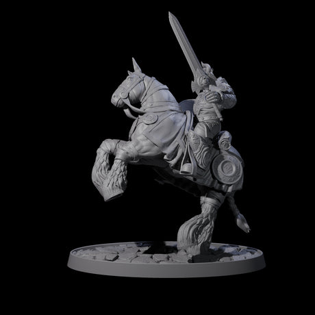 Heavy Cavalry of the Flames D Miniature for Dungeons and Dragons, Pathfinder or other TTRPGs