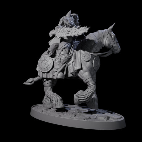 Heavy Cavalry of the Flames Miniature for Dungeons and Dragons, Pathfinder or other TTRPGs