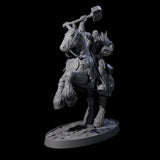 Heavy Cavalry of the Flames Miniature for Dungeons and Dragons, Pathfinder or other TTRPGs