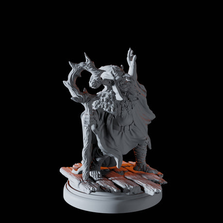 Heavy Metal Goblin Shaman Miniature for Dungeons and Dragons, Pathfinder or other TTRPGs