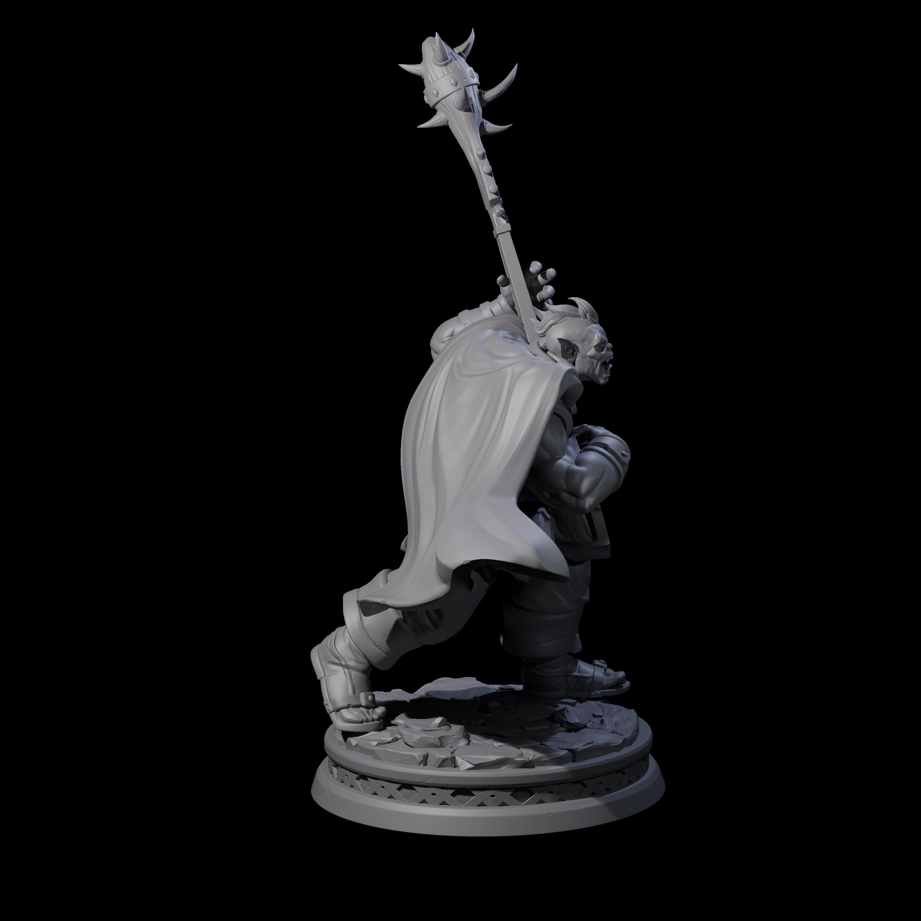 Heavy Metal Orc Bard Miniature for Dungeons and Dragons, Pathfinder or other TTRPGs