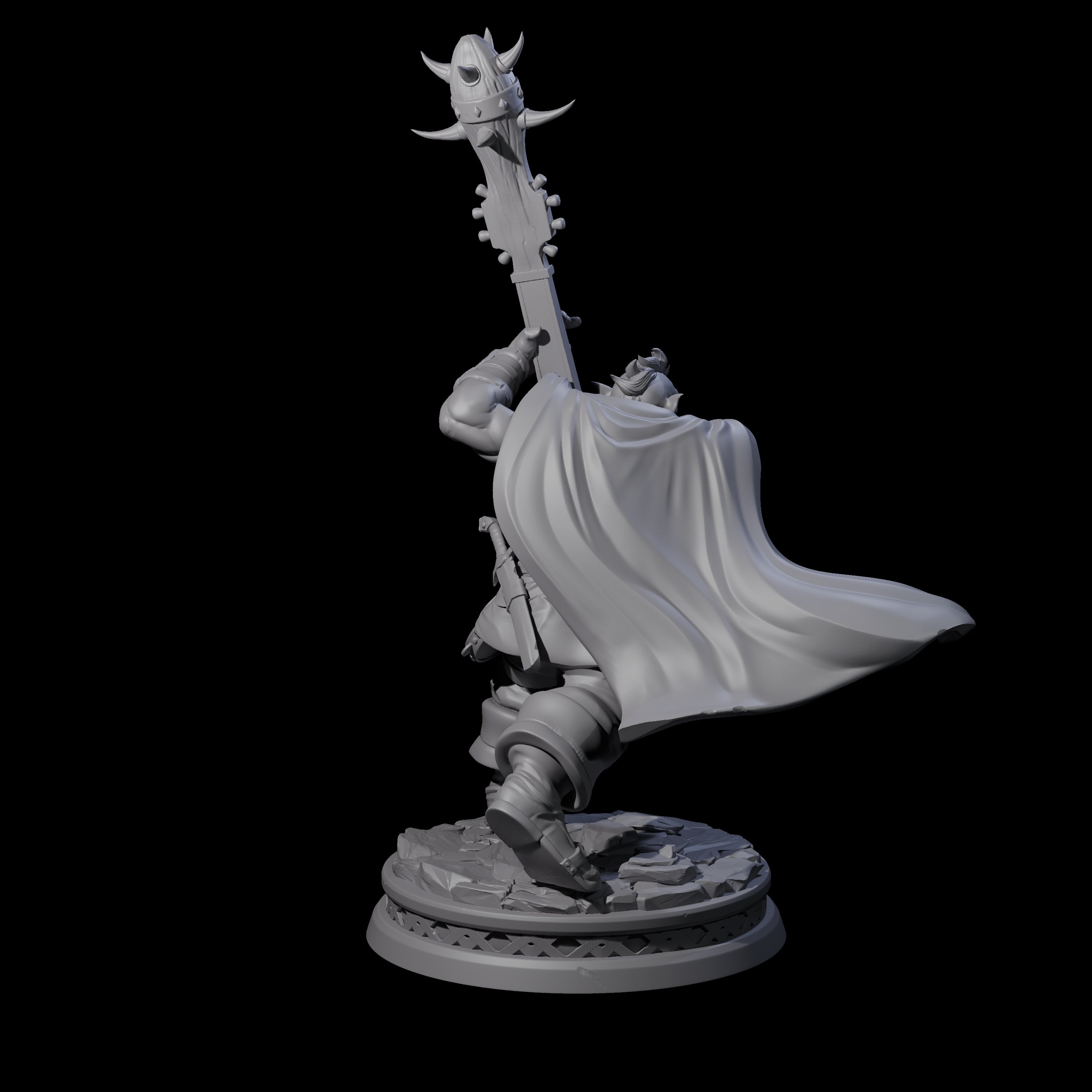 Heavy Metal Orc Bard Miniature for Dungeons and Dragons, Pathfinder or other TTRPGs