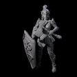 Heavy Shield Fighter Miniature for Dungeons and Dragons, Pathfinder or other TTRPGs