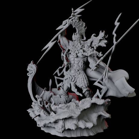 Hekaton, King of the Storm Giants Miniature for Dungeons and Dragons, Pathfinder or other TTRPGs