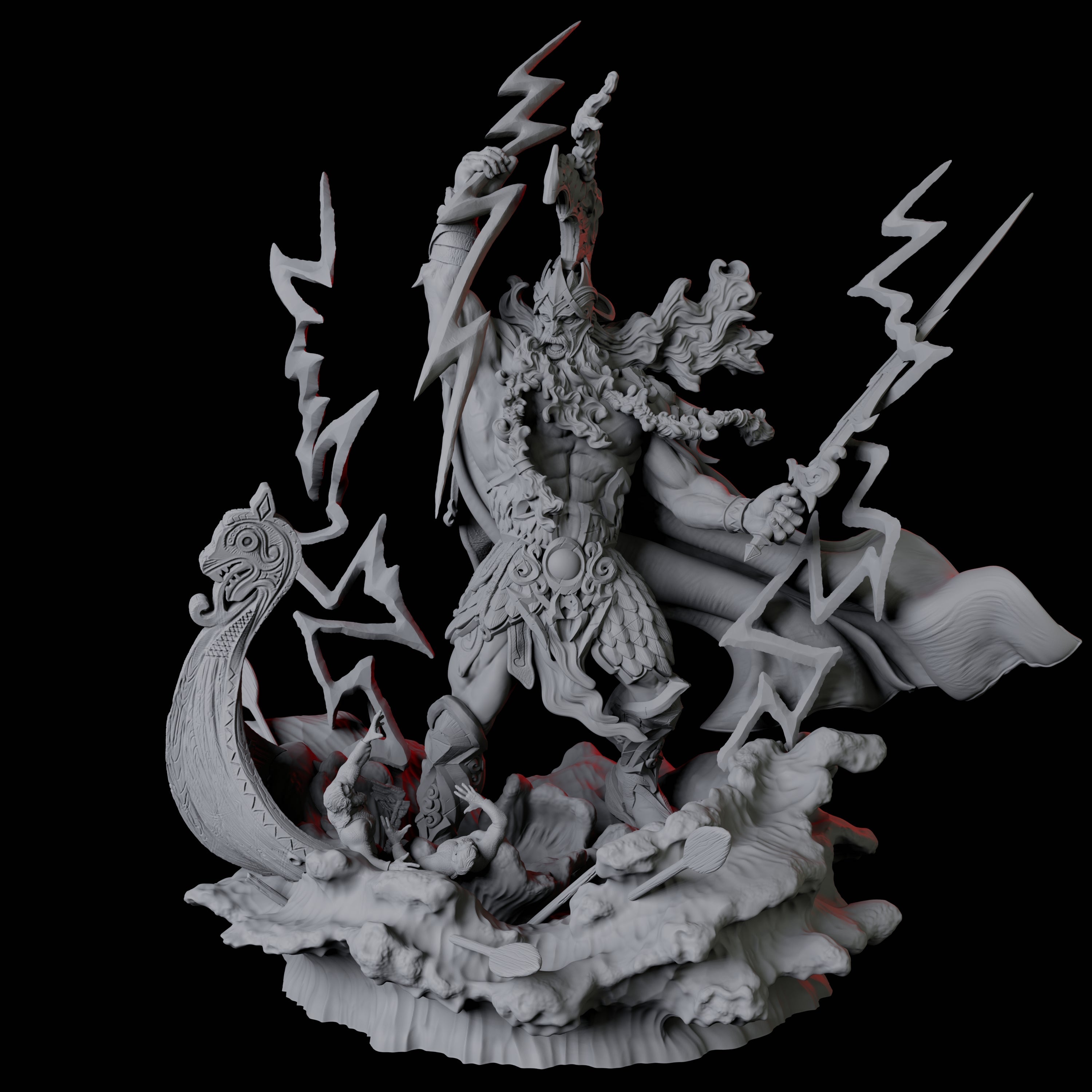 Hekaton, King of the Storm Giants Miniature for Dungeons and Dragons, Pathfinder or other TTRPGs