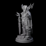 Helmed Uthgardt Barbarian Miniature for Dungeons and Dragons, Pathfinder or other TTRPGs