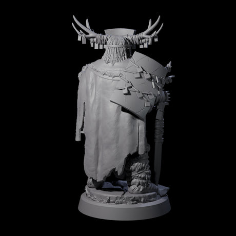 Helmed Uthgardt Barbarian Miniature for Dungeons and Dragons, Pathfinder or other TTRPGs