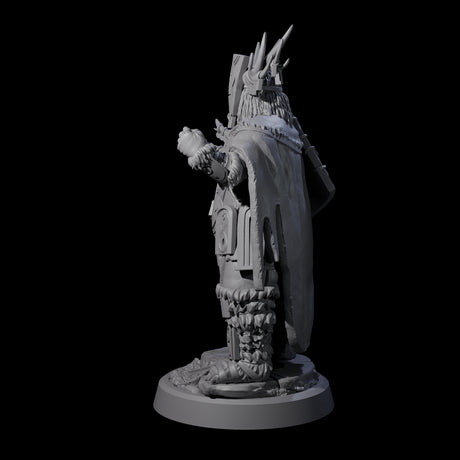 Helmed Uthgardt Barbarian Miniature for Dungeons and Dragons, Pathfinder or other TTRPGs