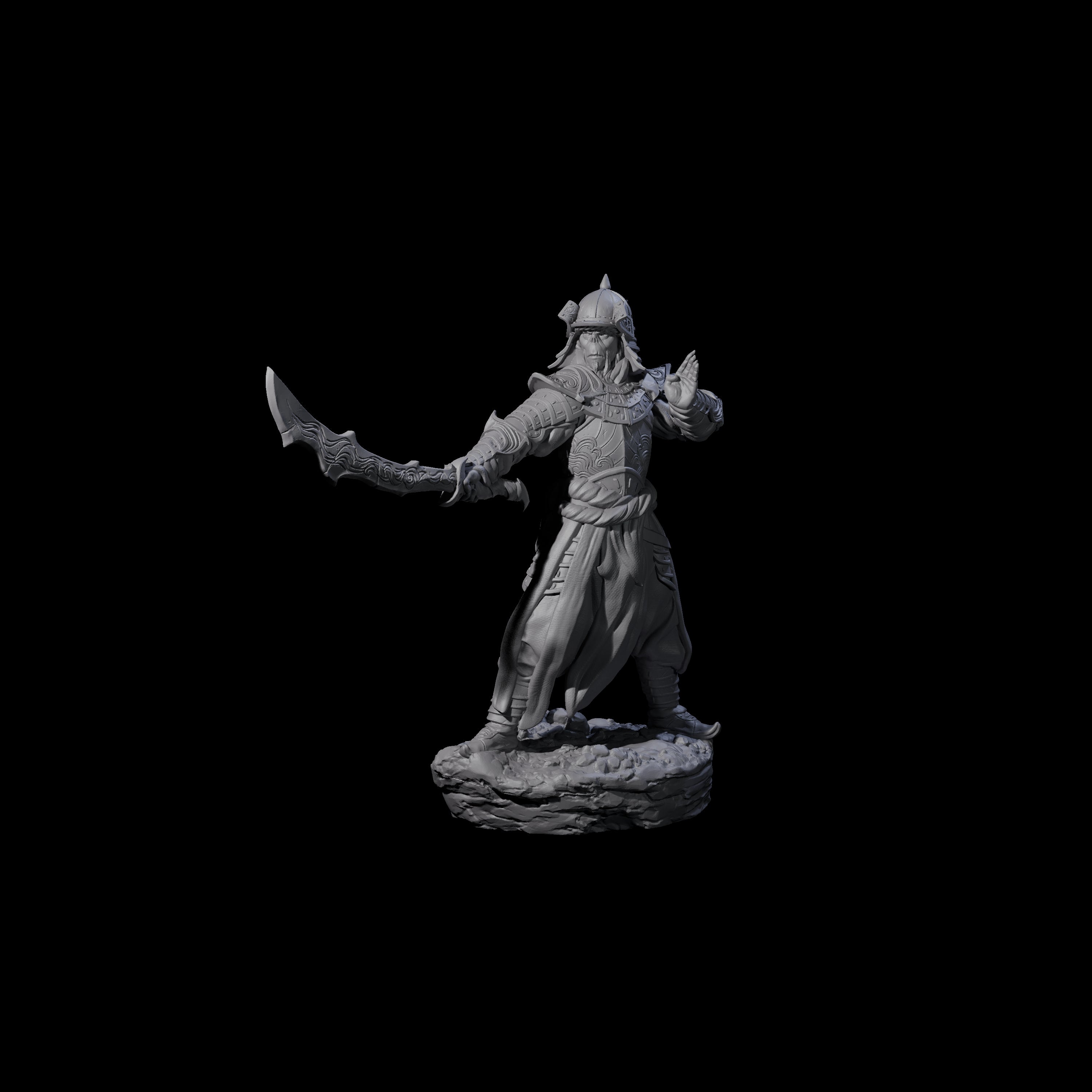 Helmeted Githyanki Fighter Miniature for Dungeons and Dragons, Pathfinder or other TTRPGs