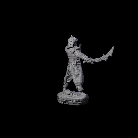 Helmeted Githyanki Fighter Miniature for Dungeons and Dragons, Pathfinder or other TTRPGs