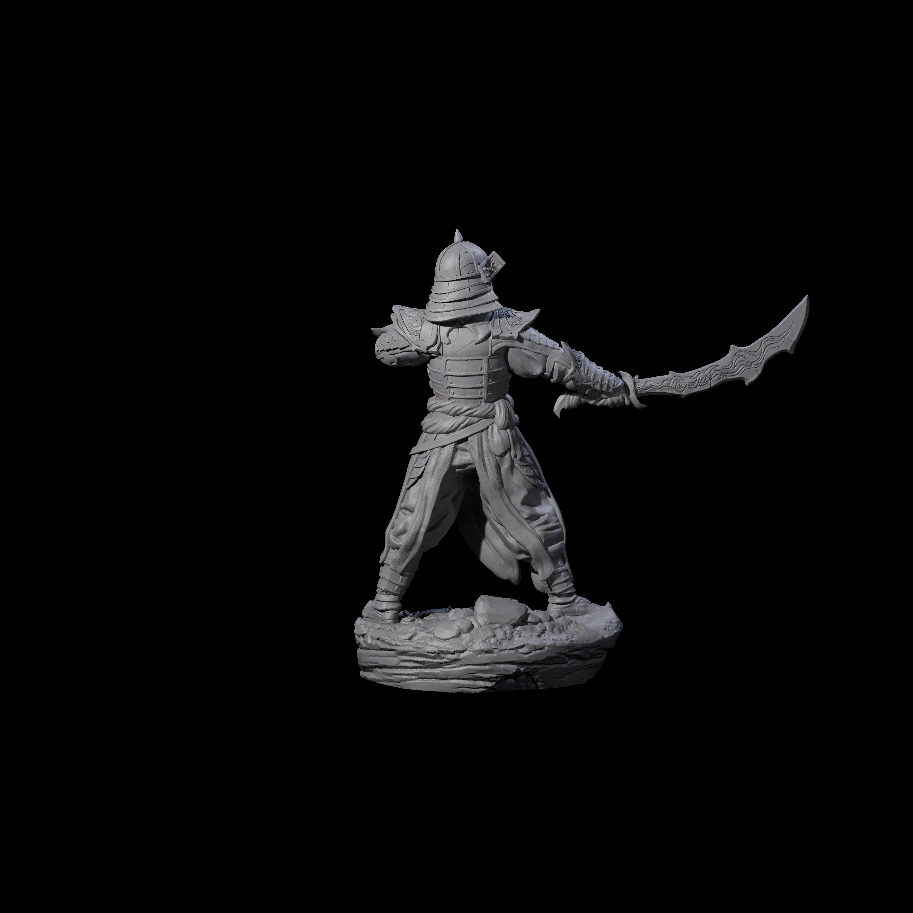 Helmeted Githyanki Fighter Miniature for Dungeons and Dragons, Pathfinder or other TTRPGs