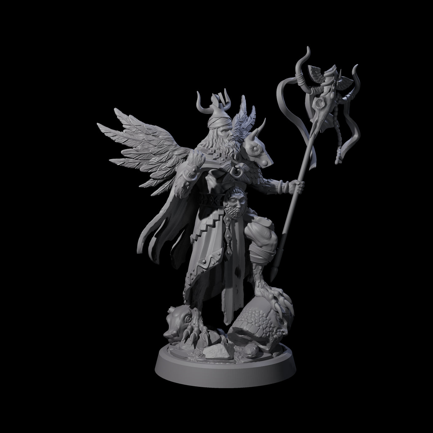 Herald Human Cleric Miniature for Dungeons and Dragons, Pathfinder or other TTRPGs