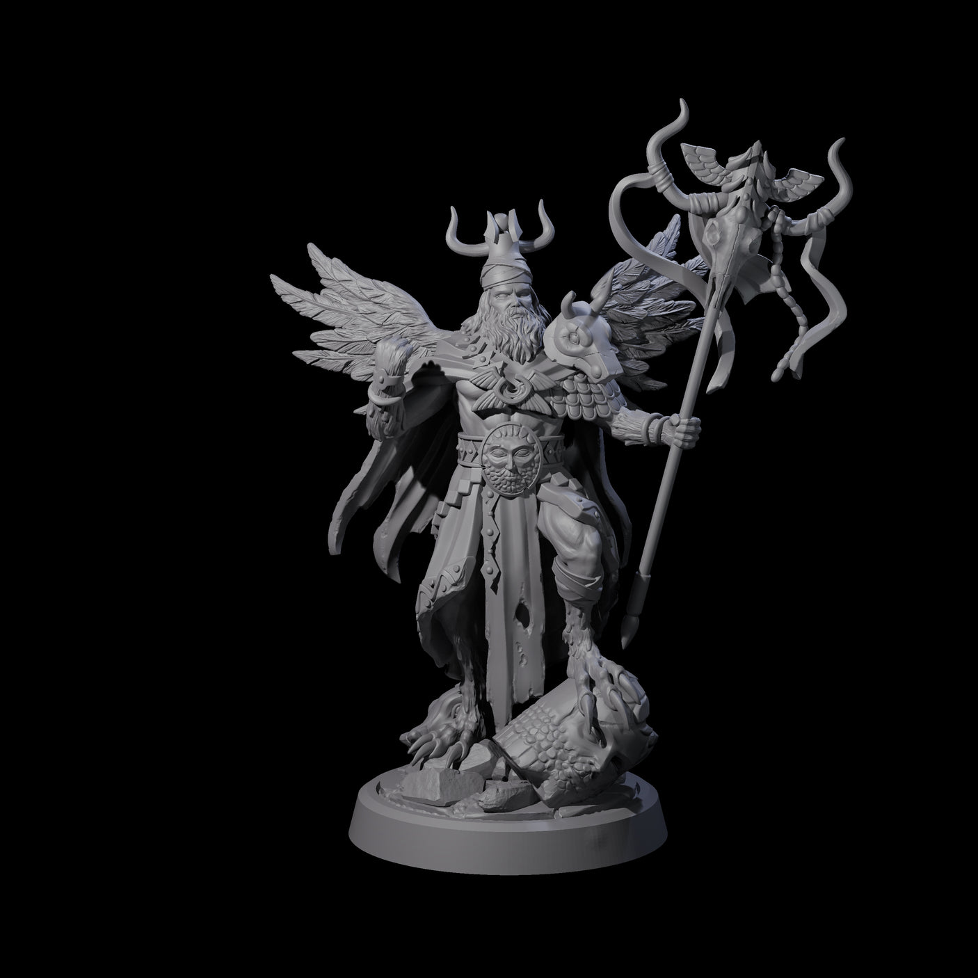 Herald Human Cleric Miniature for Dungeons and Dragons, Pathfinder or other TTRPGs