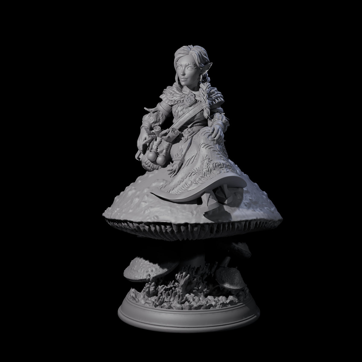 Herbalist Halfling Miniature for Dungeons and Dragons, Pathfinder or other TTRPGs