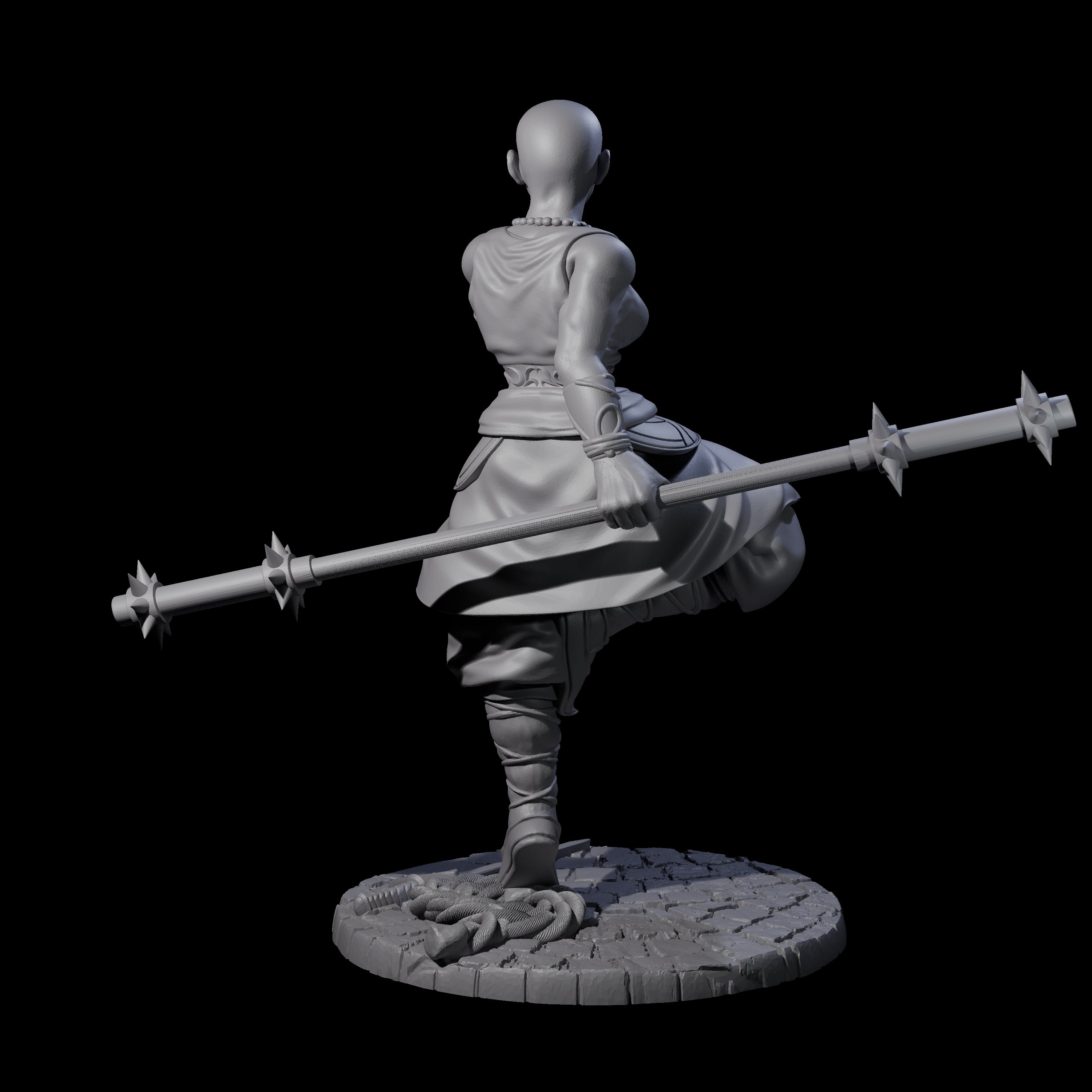 Herklia - Poised Calm Monk Miniature for Dungeons and Dragons, Pathfinder or other TTRPGs