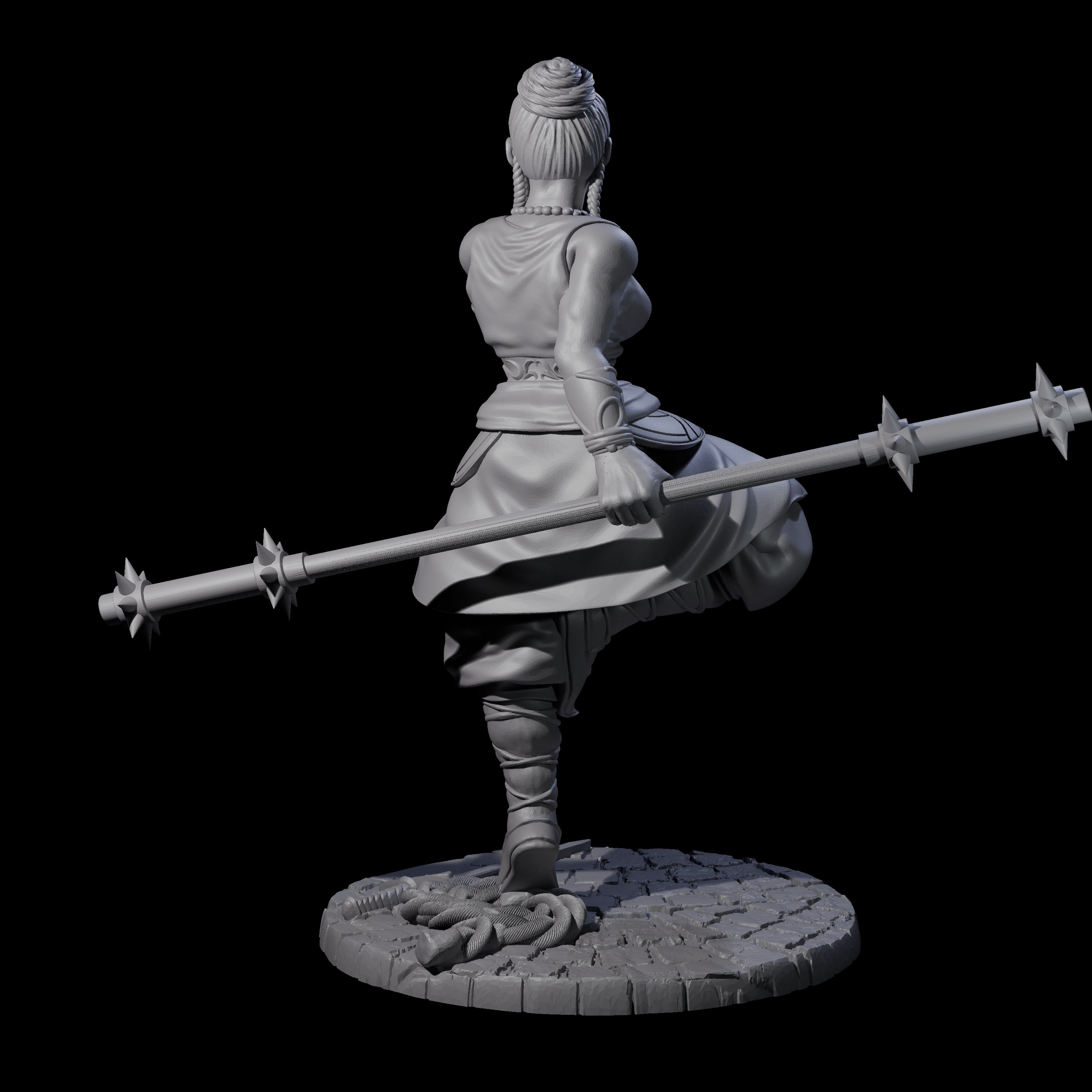 Herklia - Poised Calm Monk Miniature for Dungeons and Dragons, Pathfinder or other TTRPGs