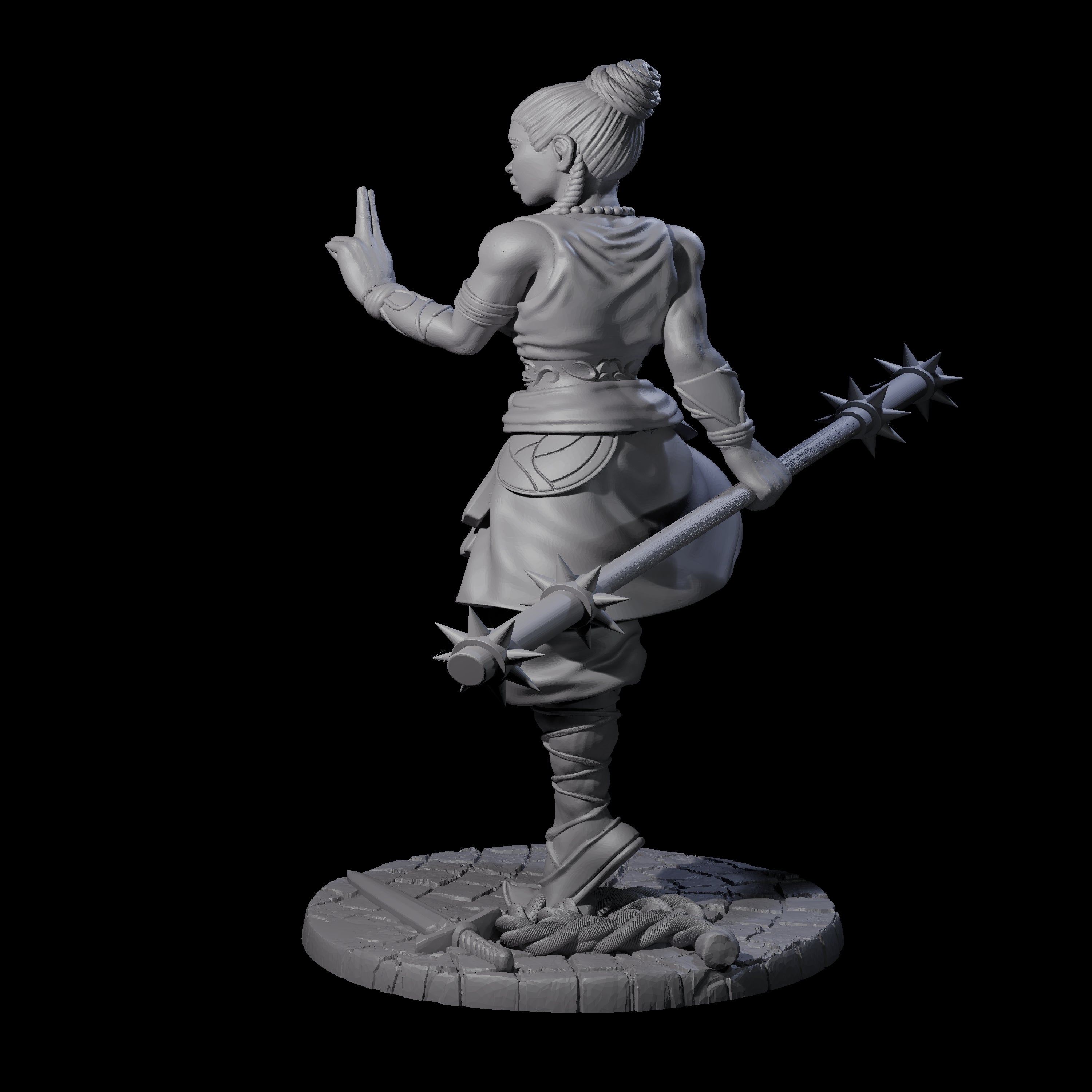 Herklia - Poised Calm Monk Miniature for Dungeons and Dragons, Pathfinder or other TTRPGs