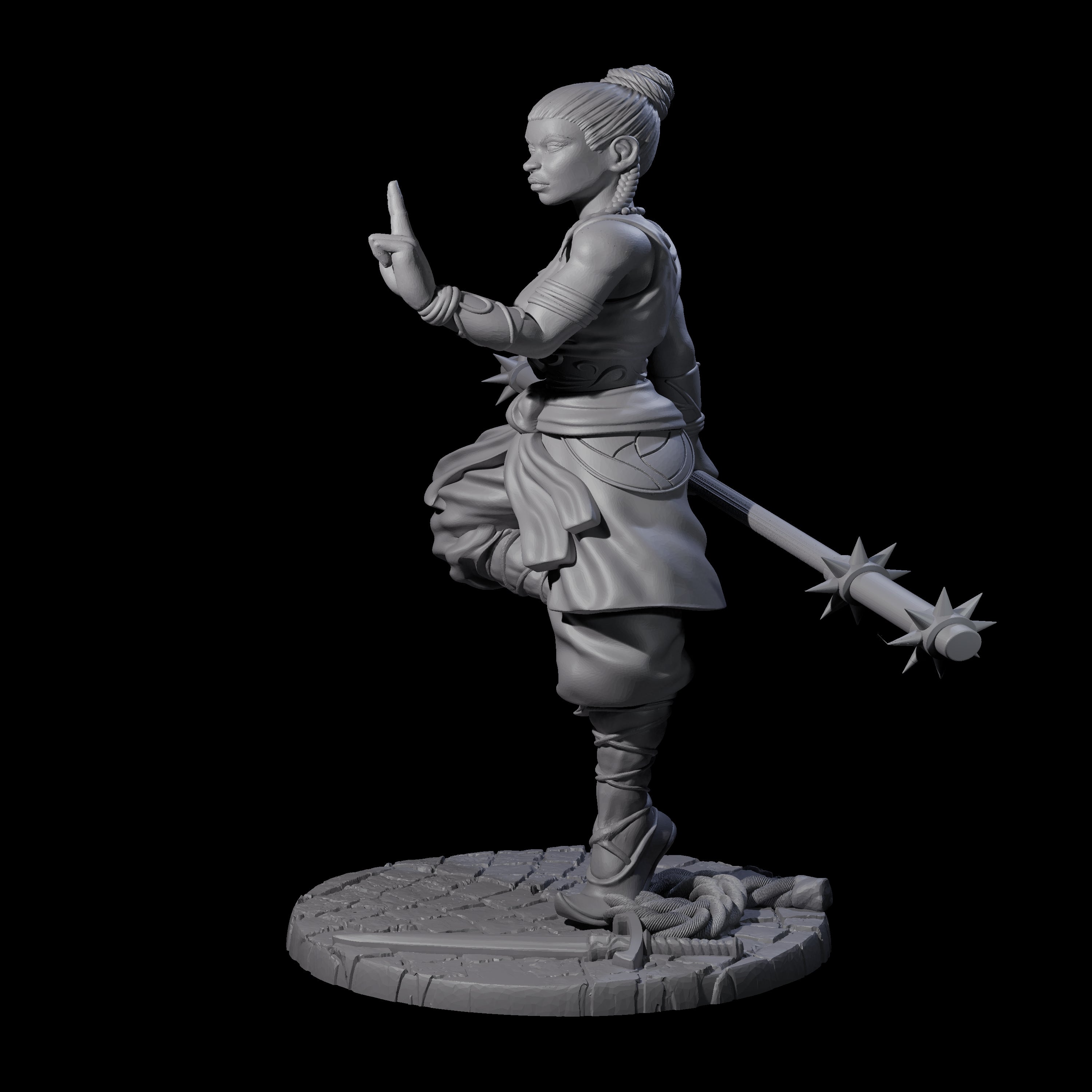 Herklia - Poised Calm Monk Miniature for Dungeons and Dragons, Pathfinder or other TTRPGs