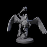 Hero riding a Pegasus Miniature for Dungeons and Dragons, Pathfinder or other TTRPGs
