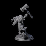 Heroic Dwarf Blacksmith Miniature for Dungeons and Dragons, Pathfinder or other TTRPGs