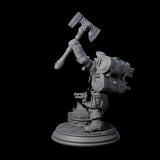 Heroic Dwarf Blacksmith Miniature for Dungeons and Dragons, Pathfinder or other TTRPGs