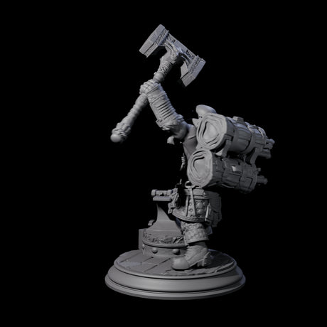 Heroic Dwarf Blacksmith Miniature for Dungeons and Dragons, Pathfinder or other TTRPGs