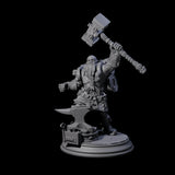 Heroic Dwarf Blacksmith Miniature for Dungeons and Dragons, Pathfinder or other TTRPGs