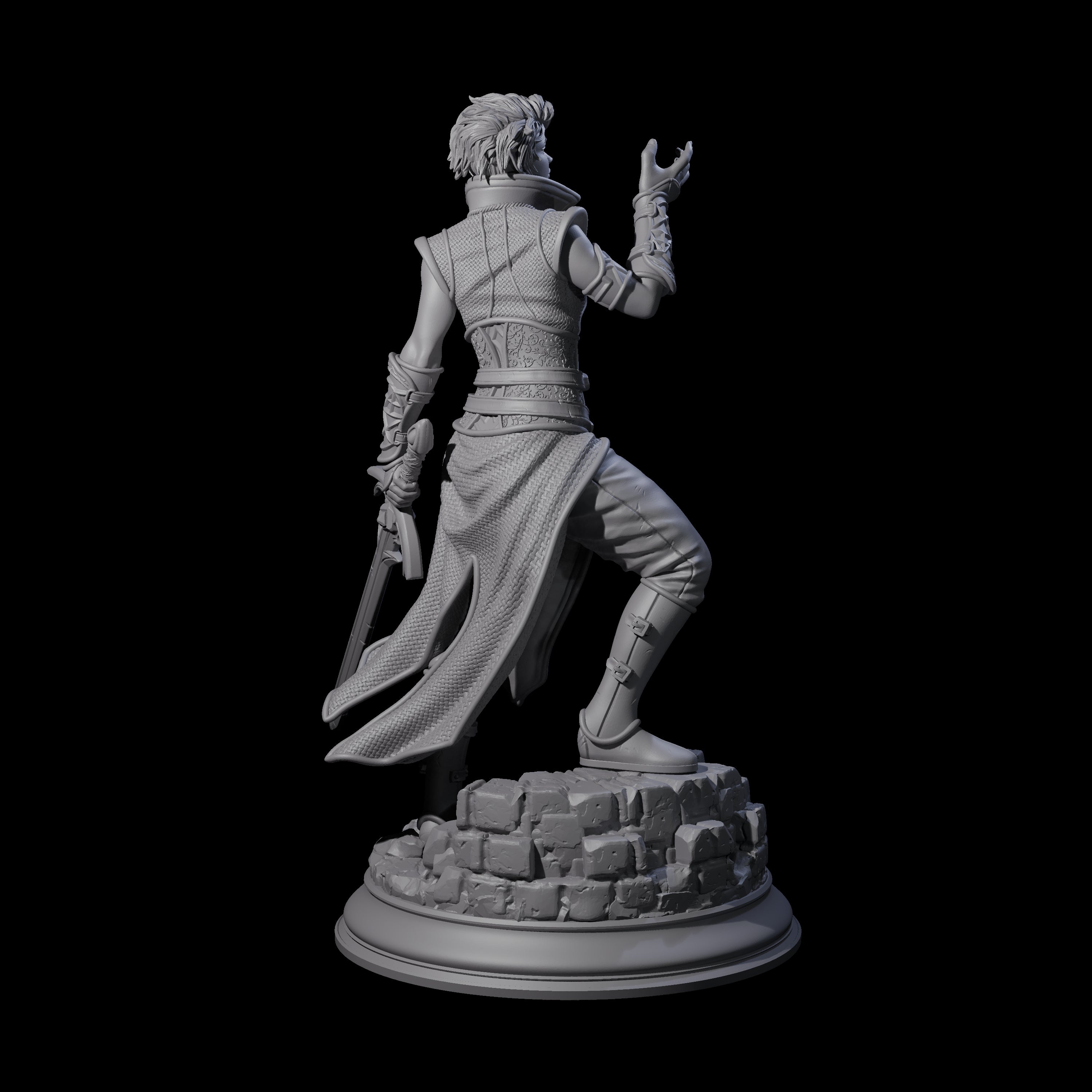 Hexblade Elf Sorcerer Miniature for Dungeons and Dragons, Pathfinder or other TTRPGs