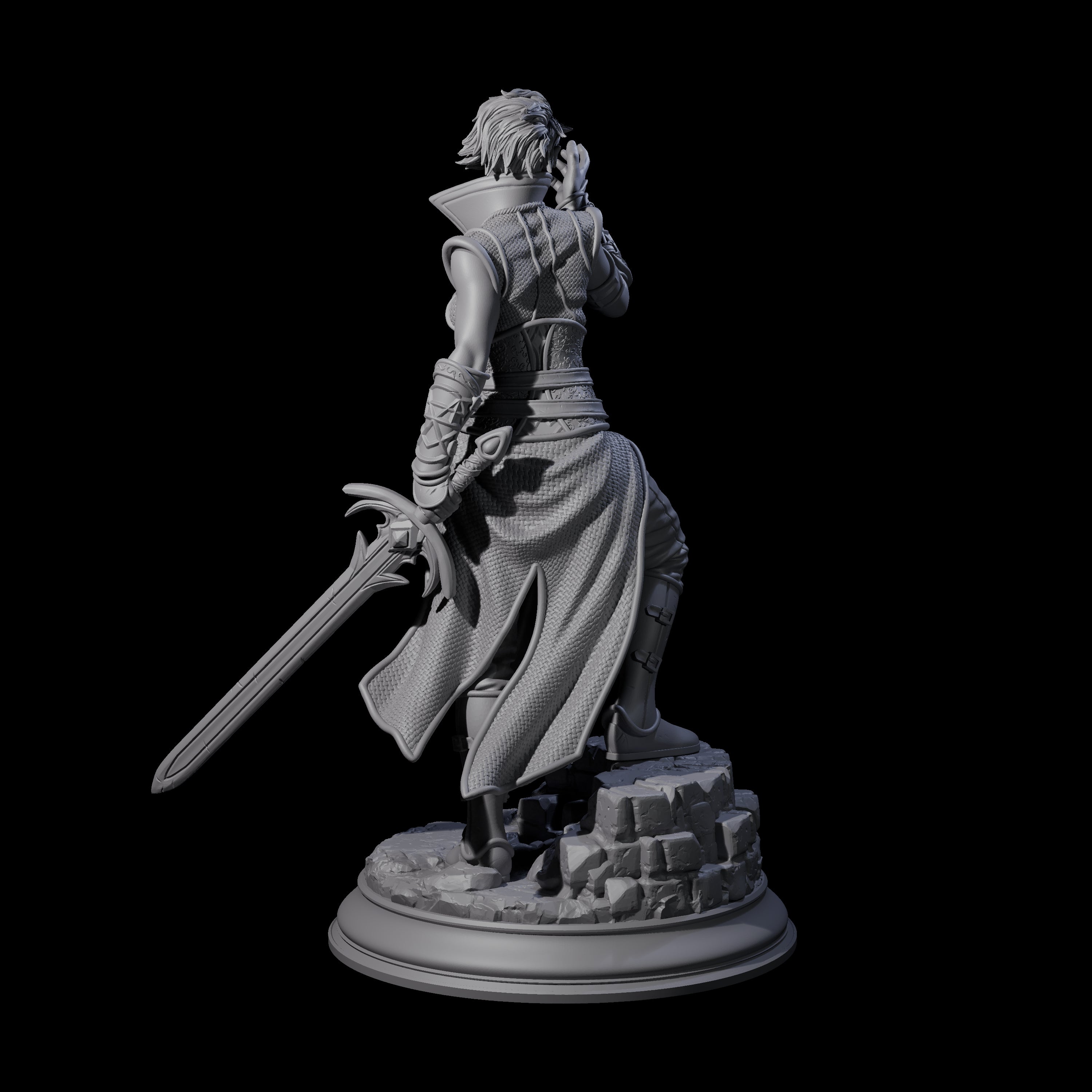 Hexblade Elf Sorcerer Miniature for Dungeons and Dragons, Pathfinder or other TTRPGs