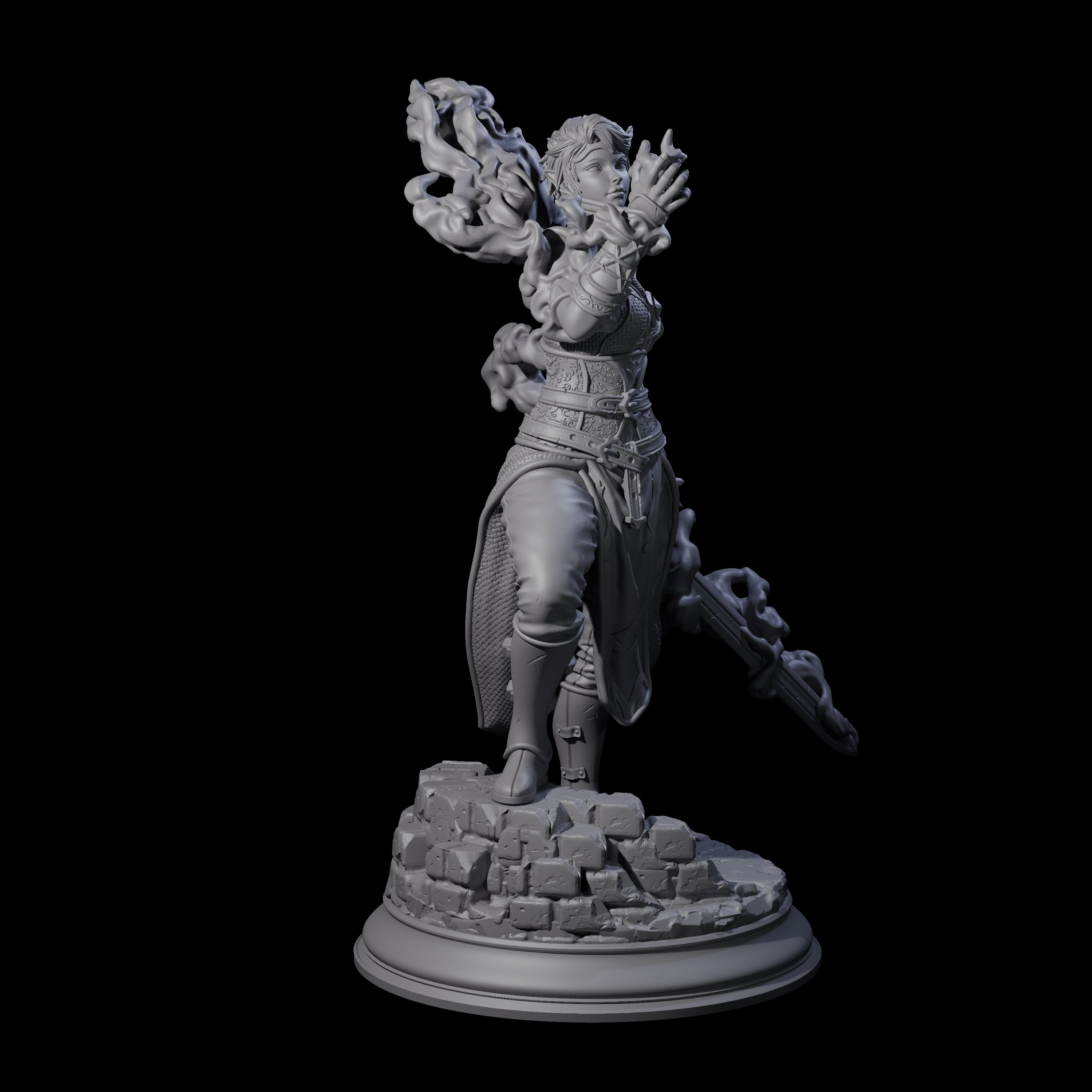 Hexblade Elf Sorcerer Miniature for Dungeons and Dragons, Pathfinder or other TTRPGs