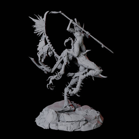 Hideous Demonic Cavalry B Miniature for Dungeons and Dragons, Pathfinder or other TTRPGs