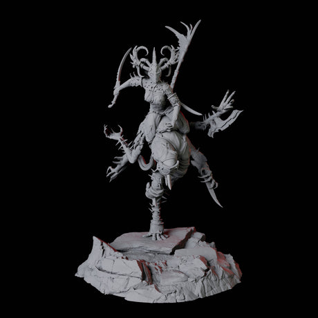 Hideous Demonic Cavalry C Miniature for Dungeons and Dragons, Pathfinder or other TTRPGs