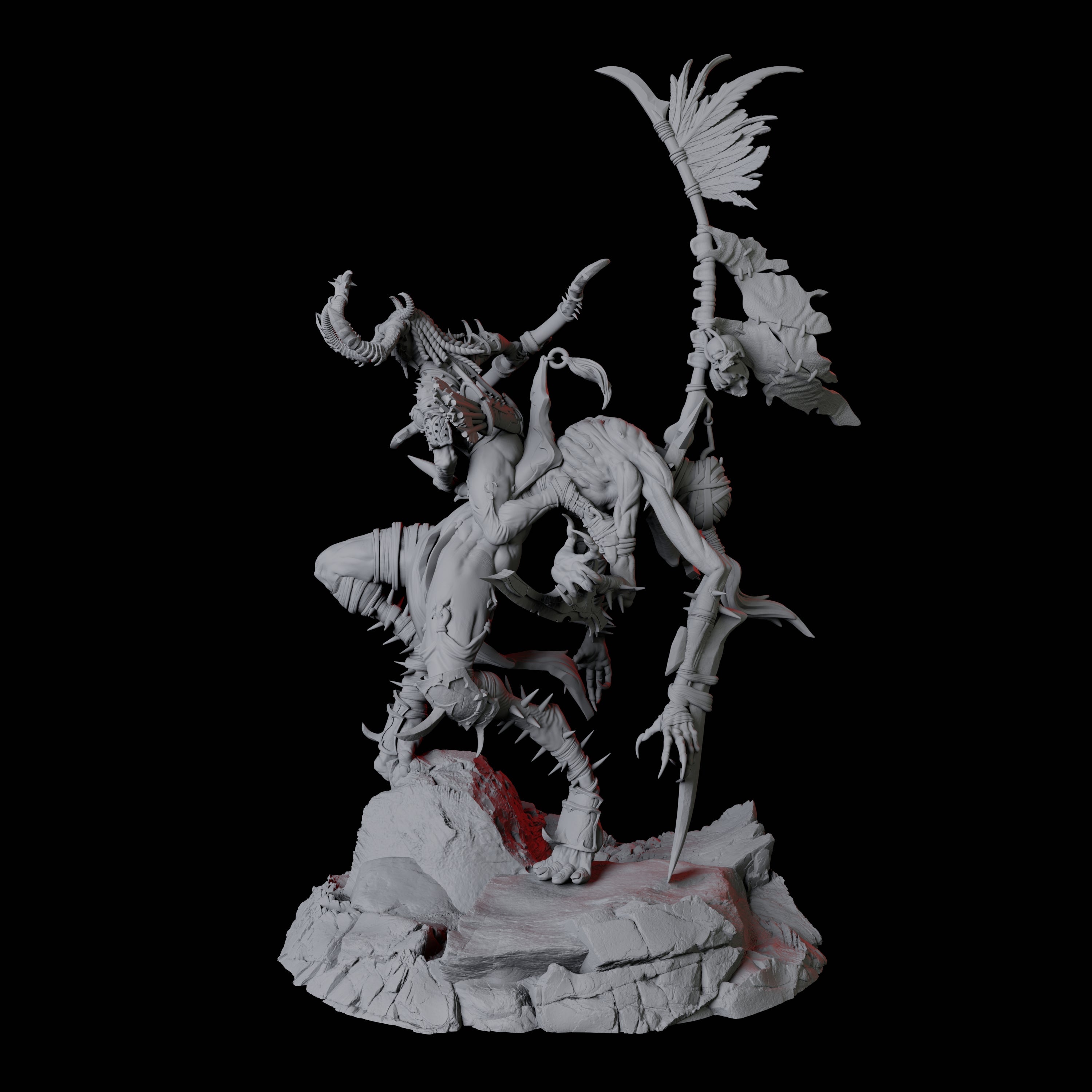 Hideous Demonic Cavalry D Miniature for Dungeons and Dragons, Pathfinder or other TTRPGs