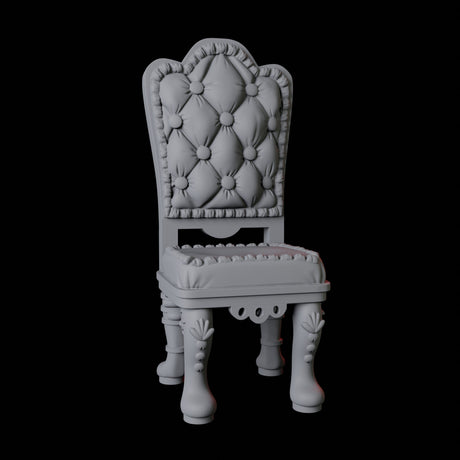 High Backed Chair Miniature for Dungeons and Dragons, Pathfinder or other TTRPGs