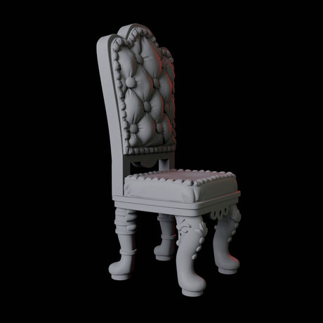 High Backed Chair Miniature for Dungeons and Dragons, Pathfinder or other TTRPGs