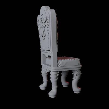 High Backed Chair Miniature for Dungeons and Dragons, Pathfinder or other TTRPGs