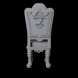 High Backed Chair Miniature for Dungeons and Dragons, Pathfinder or other TTRPGs
