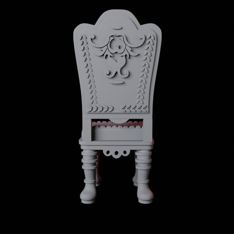 High Backed Chair Miniature for Dungeons and Dragons, Pathfinder or other TTRPGs