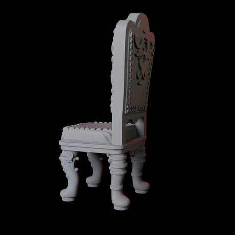 High Backed Chair Miniature for Dungeons and Dragons, Pathfinder or other TTRPGs
