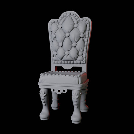 High Backed Chair Miniature for Dungeons and Dragons, Pathfinder or other TTRPGs