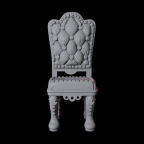 High Backed Chair Miniature for Dungeons and Dragons, Pathfinder or other TTRPGs