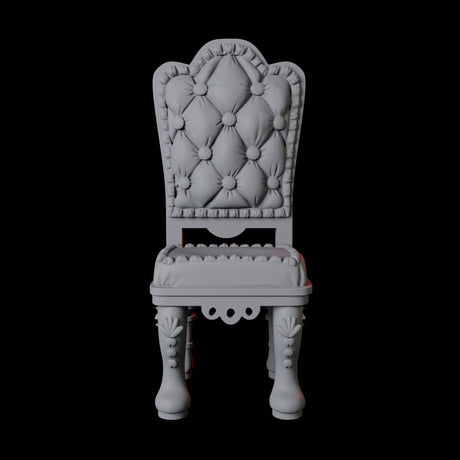High Backed Chair Miniature for Dungeons and Dragons, Pathfinder or other TTRPGs