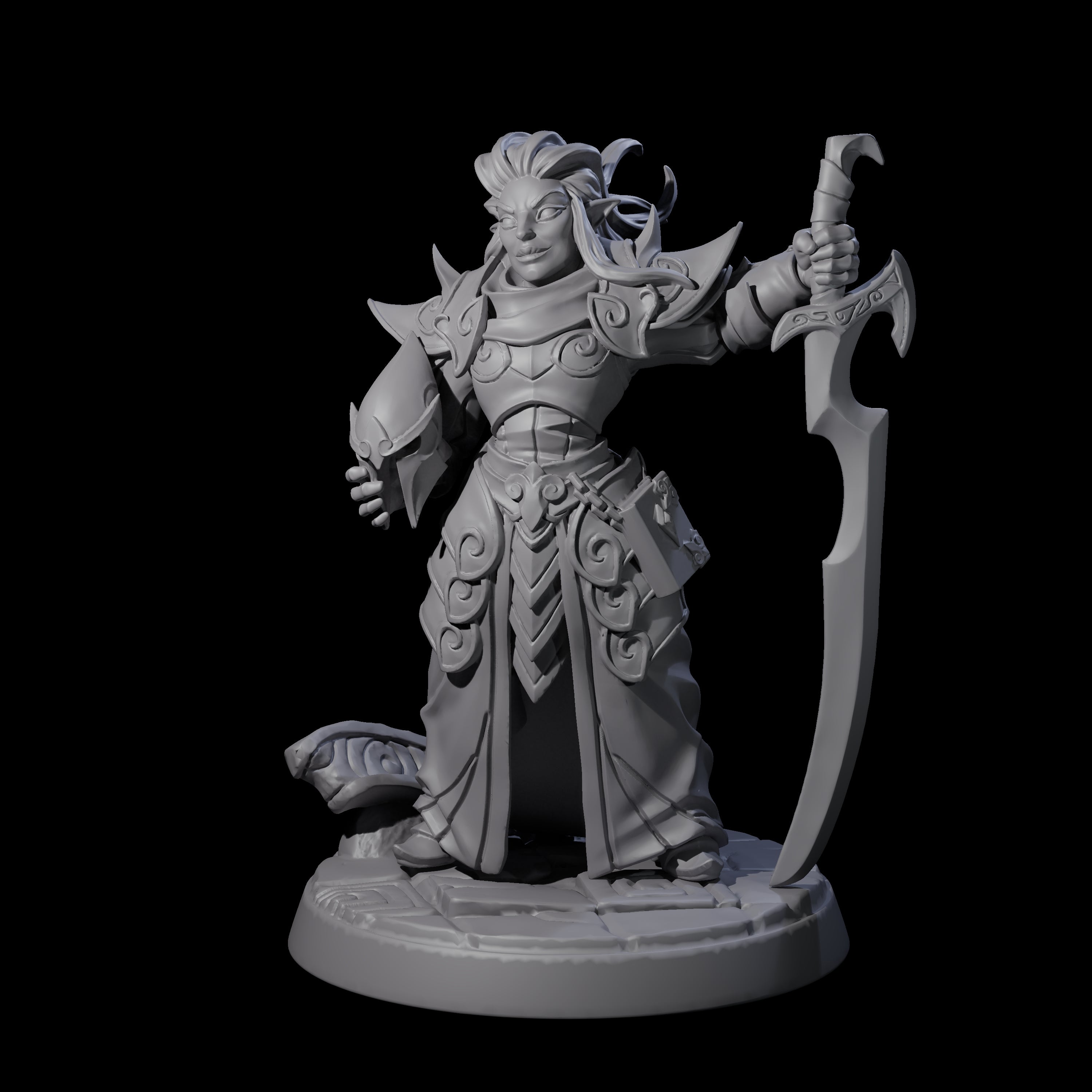 High Elf General Miniature for Dungeons and Dragons, Pathfinder or other TTRPGs