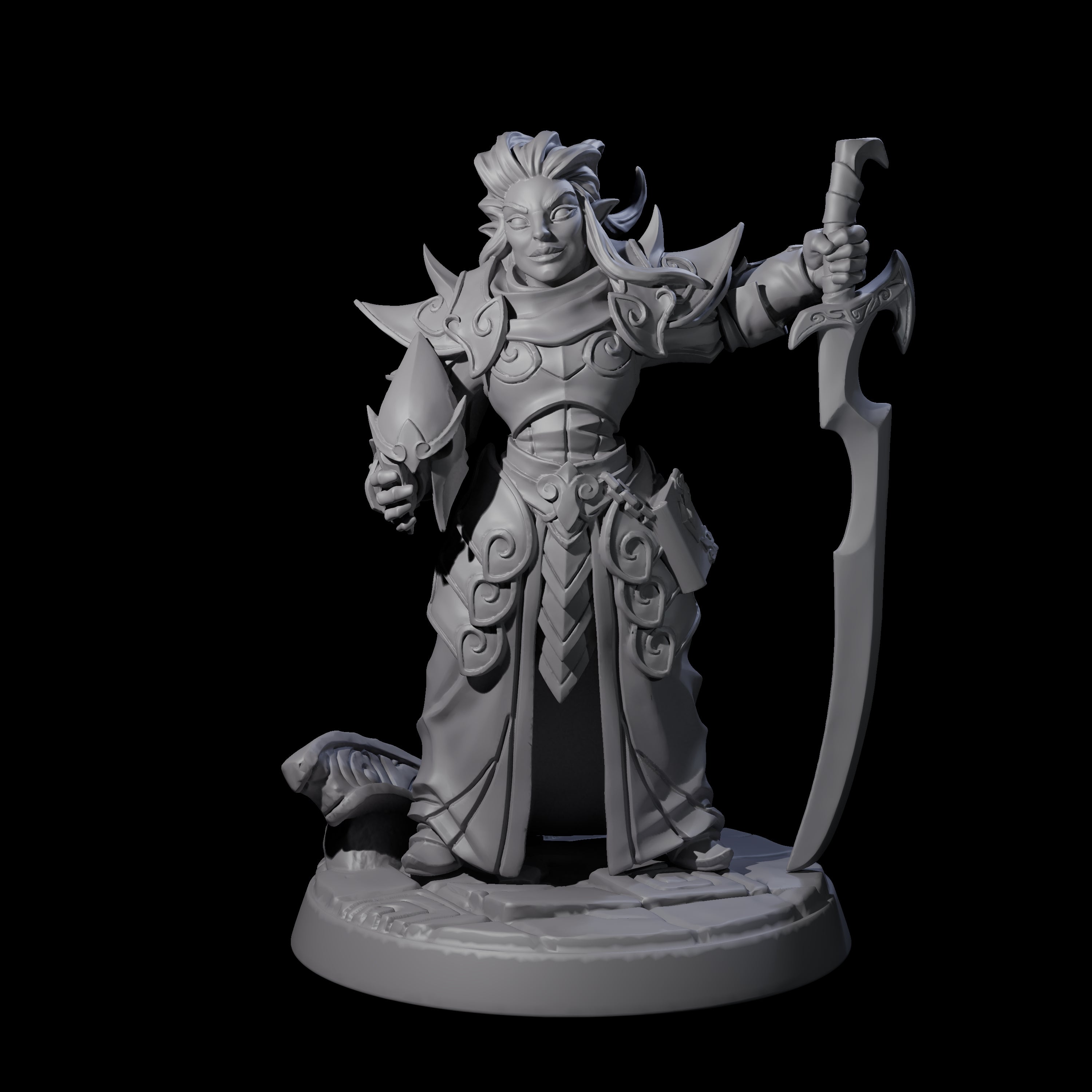 High Elf General Miniature for Dungeons and Dragons, Pathfinder or other TTRPGs