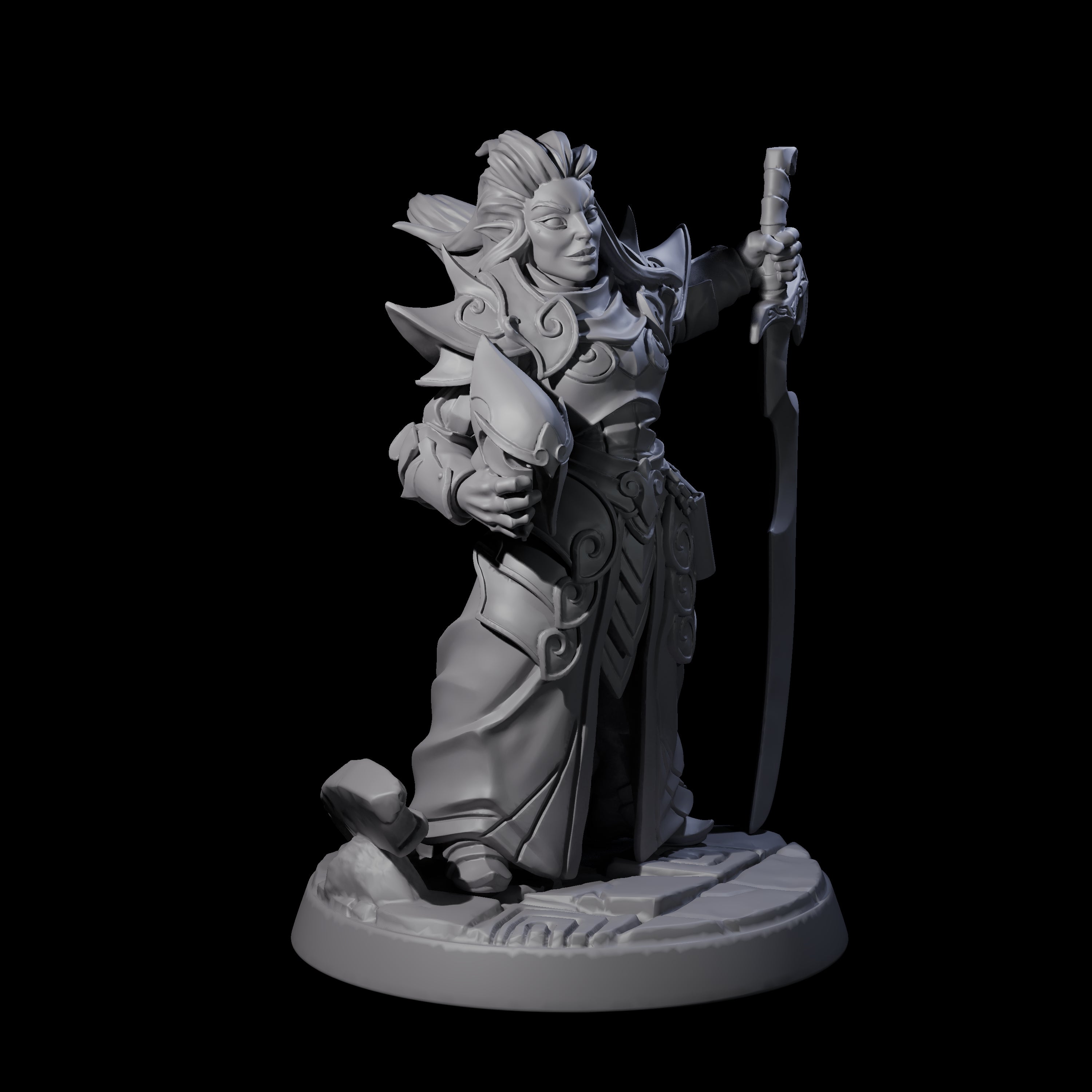 High Elf General Miniature for Dungeons and Dragons, Pathfinder or other TTRPGs