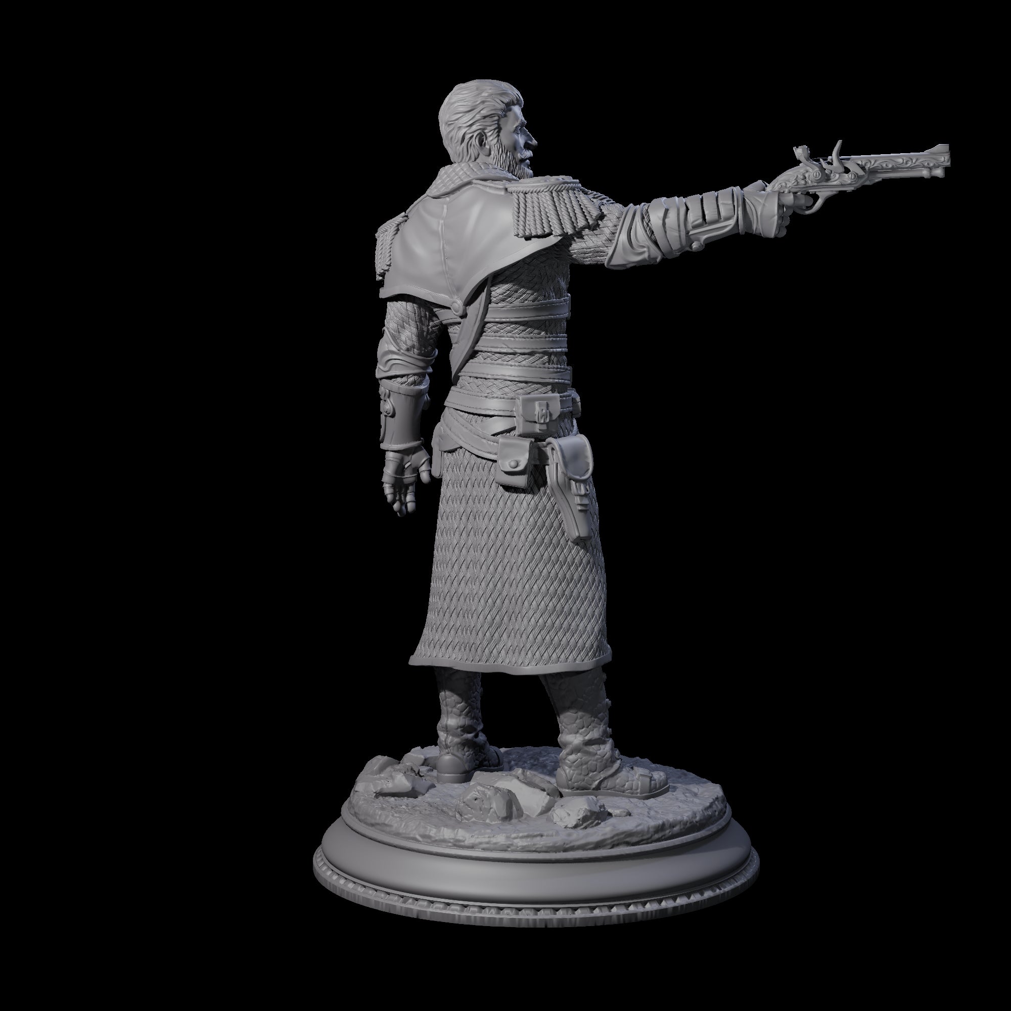 High Ranking Gunslinger Miniature for Dungeons and Dragons, Pathfinder or other TTRPGs