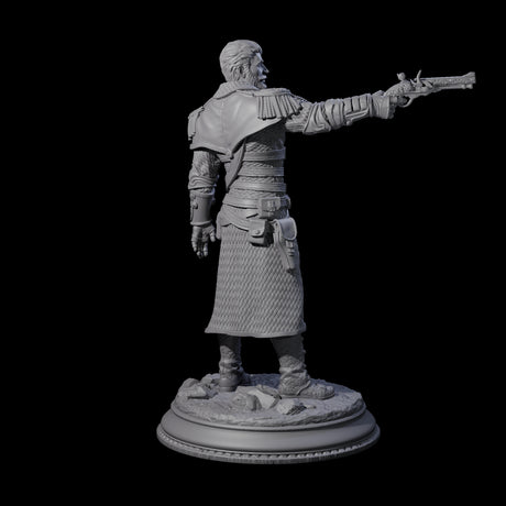 High Ranking Gunslinger Miniature for Dungeons and Dragons, Pathfinder or other TTRPGs