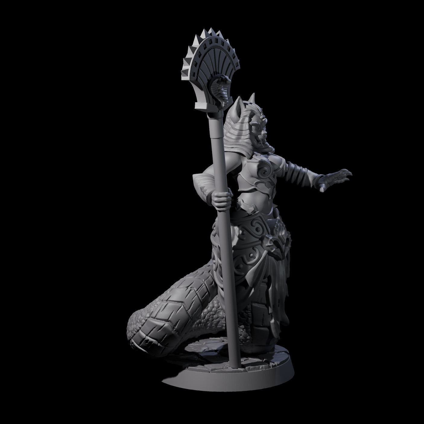 Hissing Corrupted Tabaxi Miniature for Dungeons and Dragons, Pathfinder or other TTRPGs